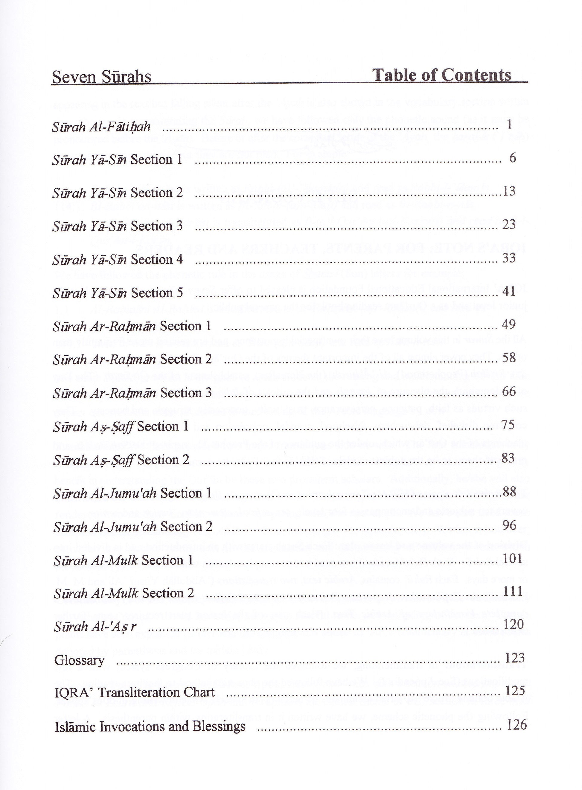 Seven Surahs Textbook - Premium Textbook from IQRA' international Educational Foundation - Just $10! Shop now at IQRA' international Educational Foundation