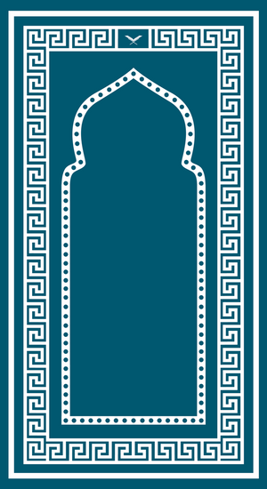 Prayer Mat Sajda Foldable-Teal - Premium  from Furqaan Bookstore - Just $35! Shop now at IQRA Book Center 