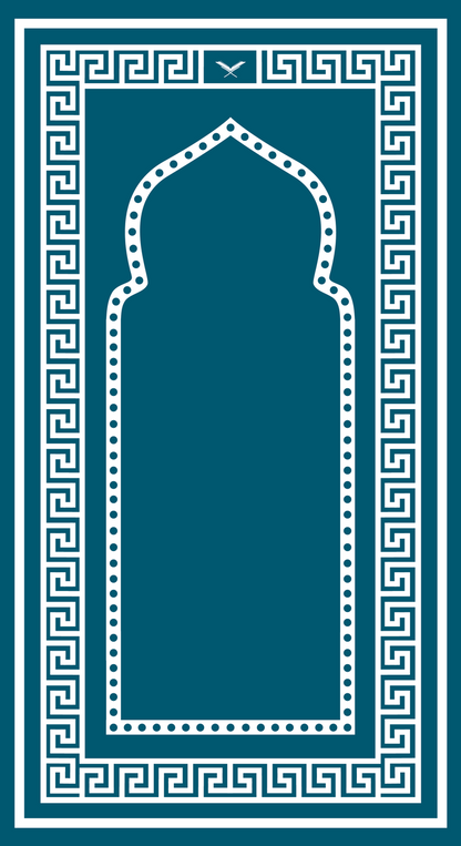 Prayer Mat Sajda Foldable-Teal - Premium  from Furqaan Bookstore - Just $35! Shop now at IQRA Book Center 