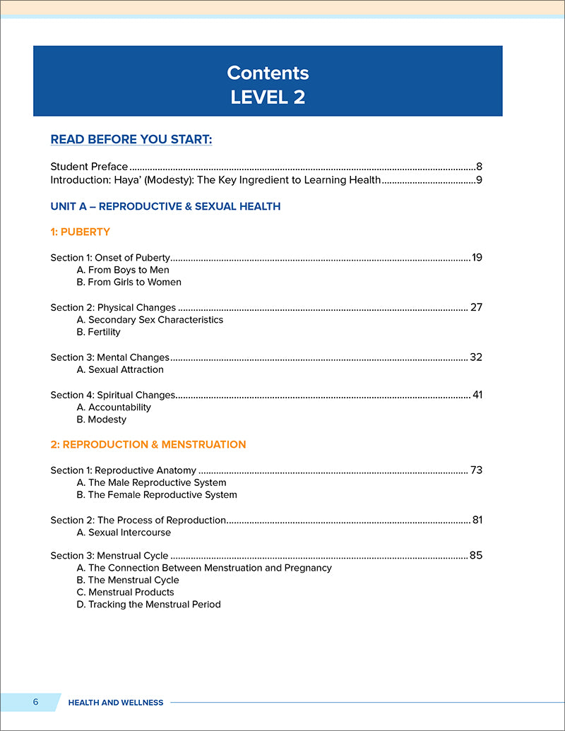 Health and Wellness - from an Islamic Perspective, Level 2 - Premium Text Book from NoorArt Inc. - Just $38.99! Shop now at IQRA' international Educational Foundation