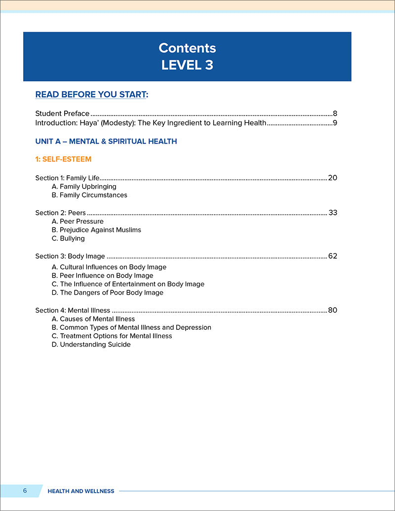 Health and Wellness - from an Islamic Perspective, Level 3 - Premium Text Book from NoorArt Inc. - Just $38.99! Shop now at IQRA' international Educational Foundation