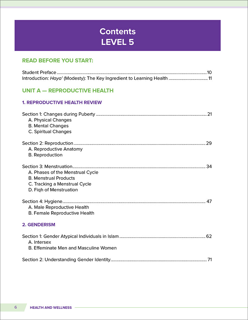 Health and Wellness - from an Islamic Perspective, Level 5 - Premium Text Book from NoorArt Inc. - Just $38.99! Shop now at IQRA' international Educational Foundation