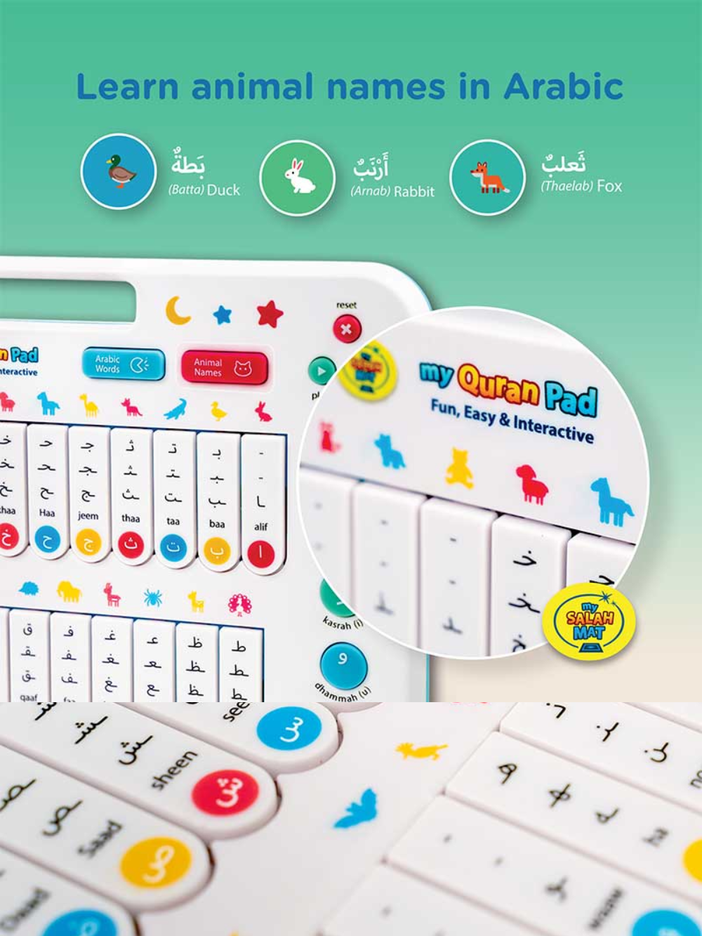 My Quran Pad | Interactive Arabic Learning Pad For Kids - Premium Puzzle and Game from NoorArt Inc. - Just $49.99! Shop now at IQRA Book Center 