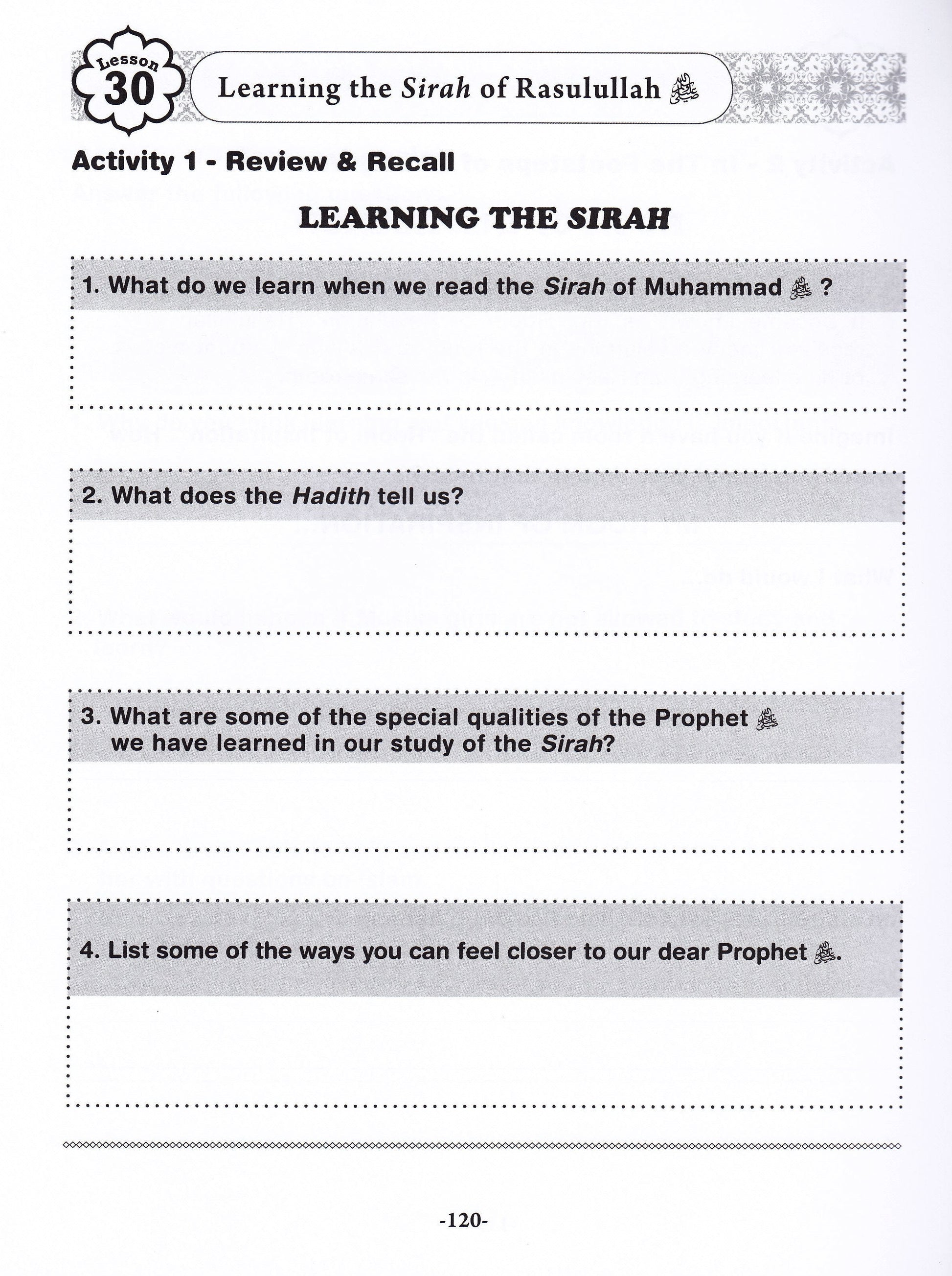 Sirah of our prophet Grade 3 Our Prophet: Madinah Workbook - Premium Workbook from IQRA' international Educational Foundation - Just $7.99! Shop now at IQRA Book Center 