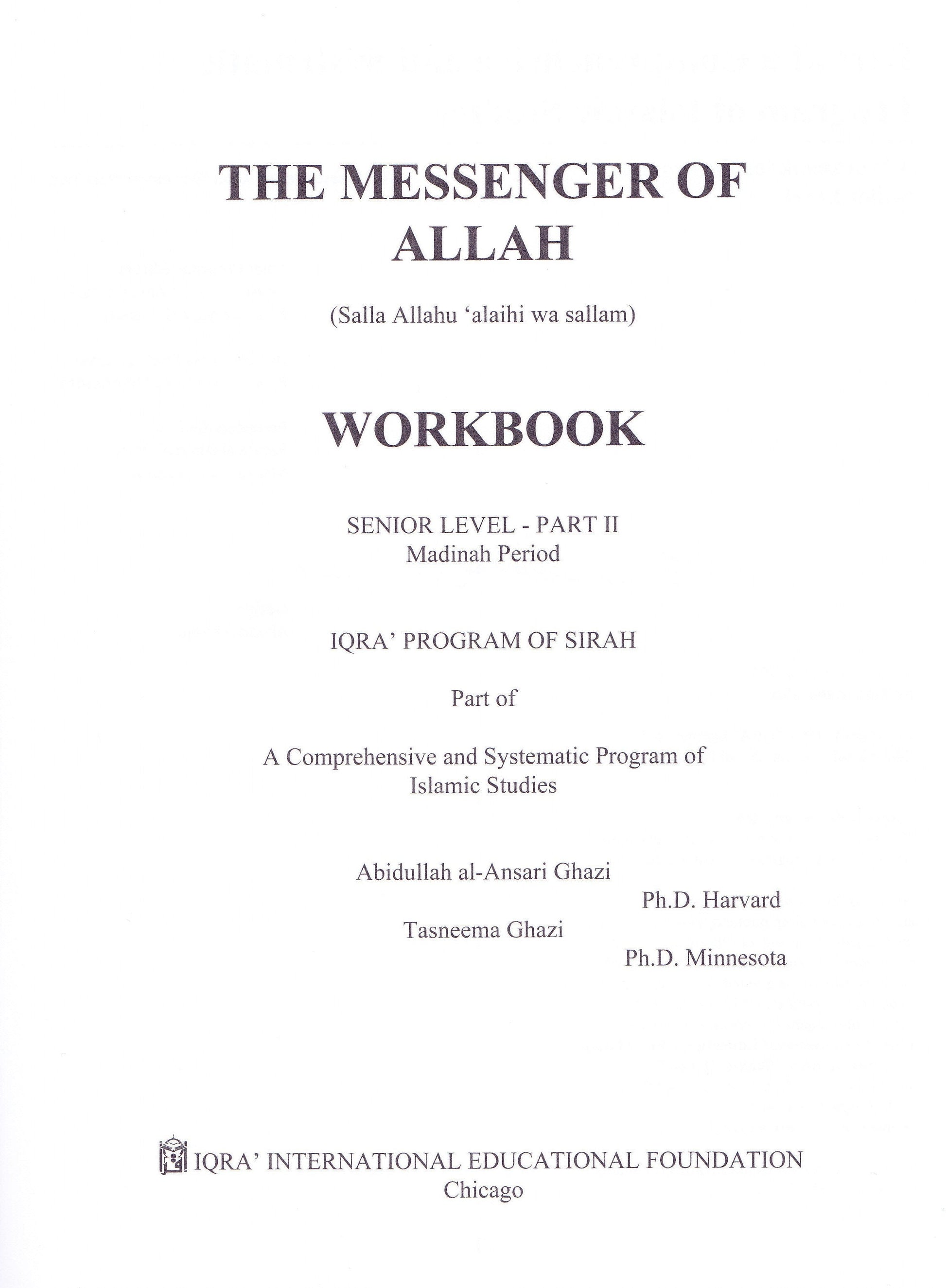 Messenger of Allah: Madinah Workbook - Premium Workbook from IQRA' international Educational Foundation - Just $5! Shop now at IQRA' international Educational Foundation