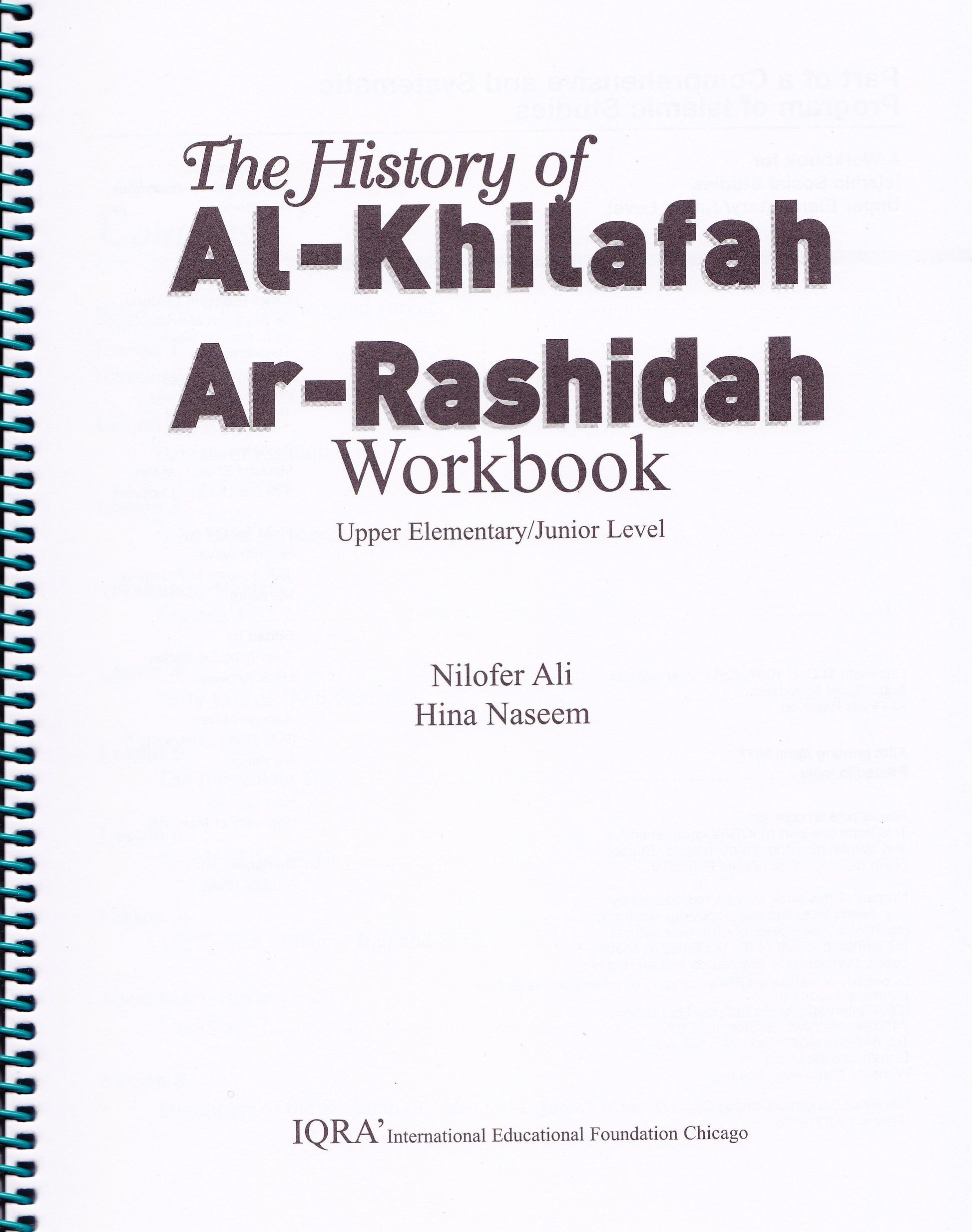 History of Al-Khilafah ar-Rashidah Workbook - Premium Workbook from IQRA' international Educational Foundation - Just $8! Shop now at IQRA' international Educational Foundation