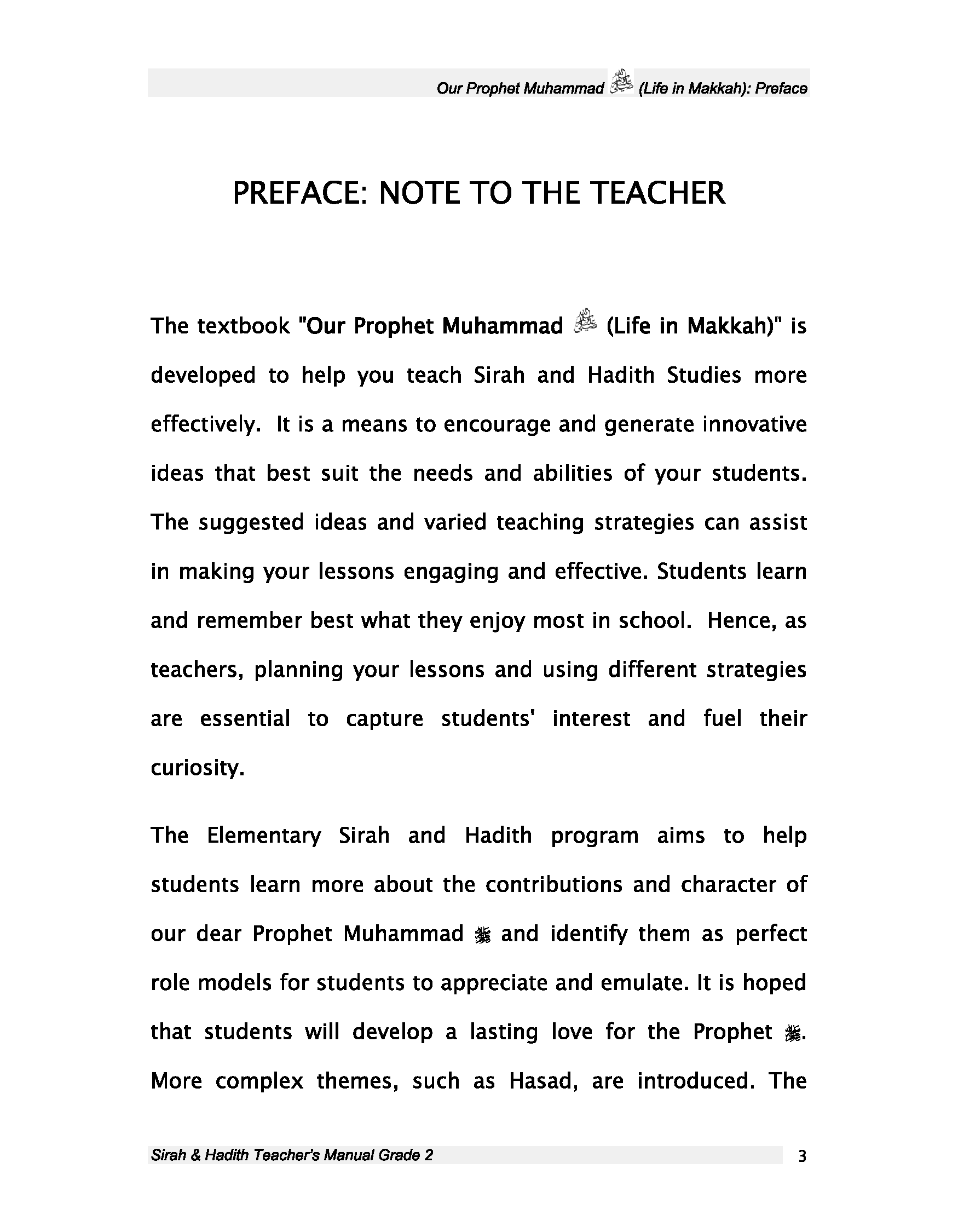 Teacher's Manual: Sirah of our Prophet Grade 2 - Premium Textbook from IQRA' international Educational Foundation - Just $35! Shop now at IQRA Book Center | A Division of IQRA' international Educational Foundation